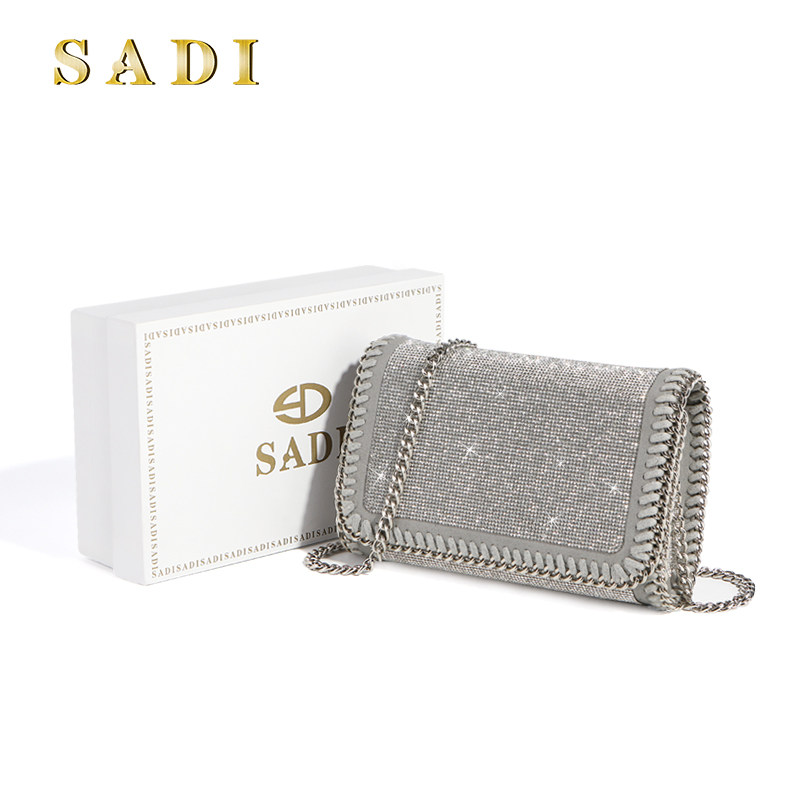 镶钻2020新款潮夏季百搭小方包包 sadi女士包袋