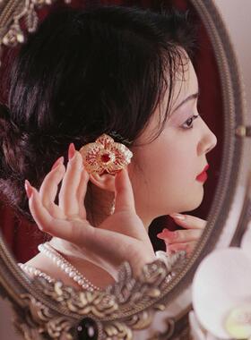 Selfish|复古奢华小众设计高级感蝴蝶兰胸针吊坠两用高档胸花别针