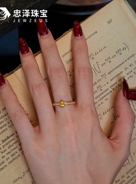 黄金点钻葫芦排戒999足金镶嵌莫桑钻福禄戒指2026新款送女友礼物