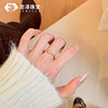 Gold dot diamond love ring for women 999 pure gold inlaid with moissanite heart-shaped ring 6D hard gold gift for girlfriend