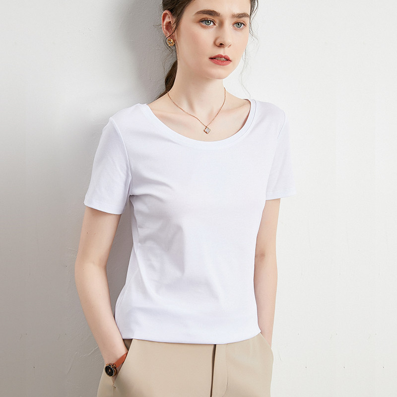 高端定制丝光棉圆领t恤2020打底衫 祥绒腾跃T恤