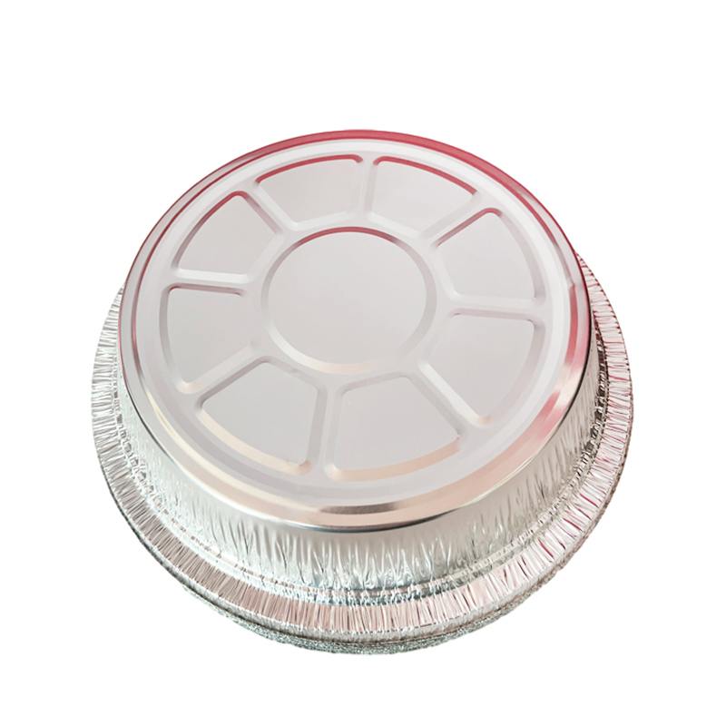 烧烤箱空气炸锅专用锡纸盘圆形盒锡箔碗烘焙家用食品级铝箔烤盘 - 图3
