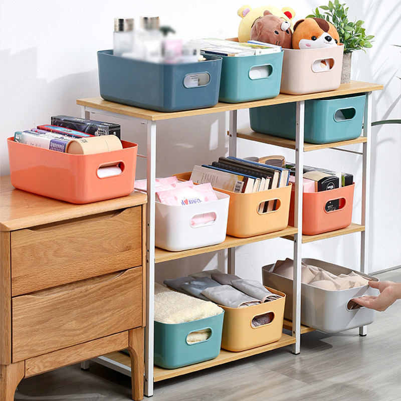 桌面收纳盒化妆品杂物零食收纳筐厨房整理盒子家用抽屉塑料储物盒,淘宝优惠券,粉丝福利购,淘宝优惠卷