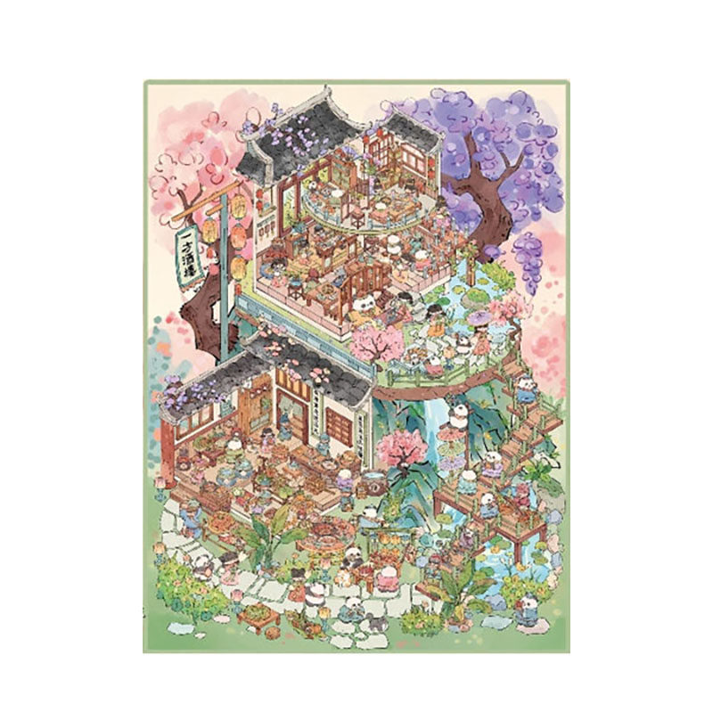 一方酒楼造景贴纸雀麦18.0利胜12.0麦麦小吃街出发菜市场大号微缩场景3D立体小屋贴画手帐账diy手工玩具女孩,淘宝优惠券,粉丝福利购,淘宝优惠卷