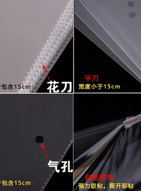OPP透明自粘自封服装袋30*40