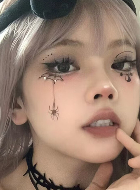 万圣节妆感纹身贴无辜泪滴脸贴