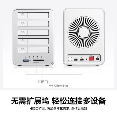 奥睿科全闪硬盘柜磁盘阵列柜40Gbps固态硬盘外接盒高速拓展读卡器 - 图1