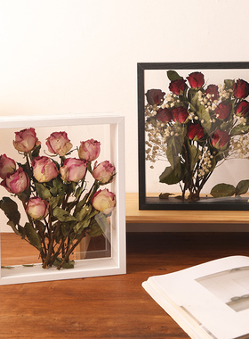 手工制作diy干花相框高级感摆台