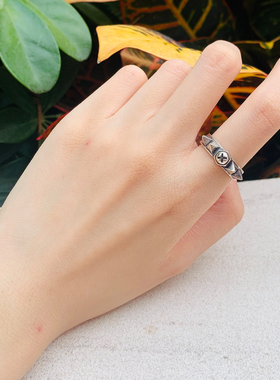 杜氏古匠螺丝铆钉纯银戒指女小众