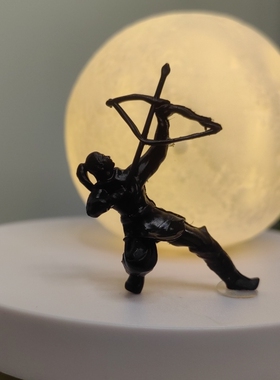 郭靖射雕英雄传紫霞仙子小摆件微缩人物江湖微景观盆景3D打印桌面