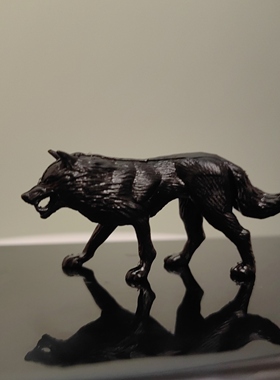 手办古代侠客狼摆件微缩人物江湖故狗微景观盆景美女小人寒江孤影