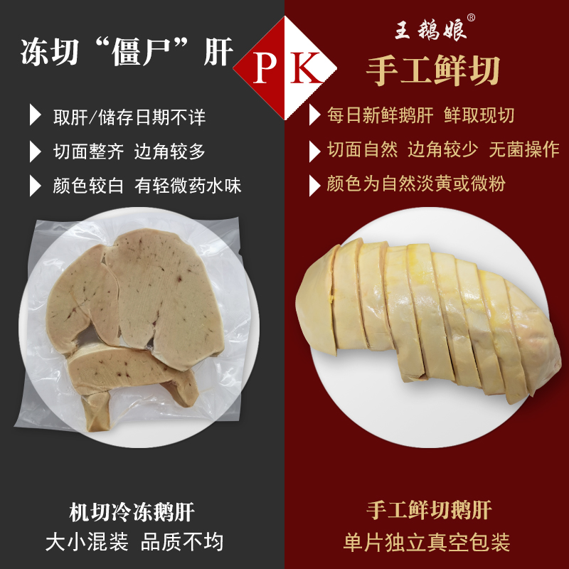 王鹅娘新鲜法式风味红酒鹅肝生片生鹅肝酱非即食生鲜食品冷冻 - 图2