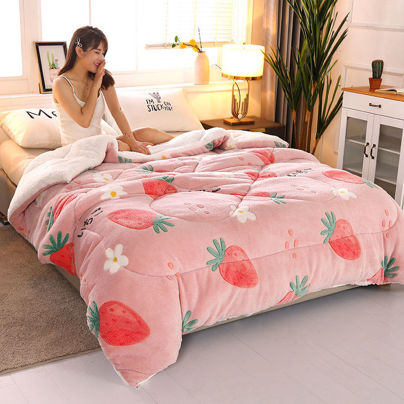 羊羔绒冬被加厚保暖被子被芯单人学生宿舍被褥盖