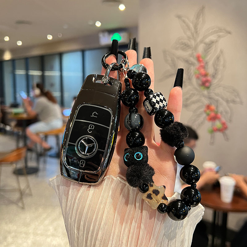 奔驰钥匙套新A级C级E级A200L包C260L车E300L壳GLC300/GLE/GLA扣 - 图1