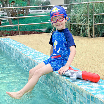 ເຄື່ອງນຸ່ງເດັກນ້ອຍຊາຍ Ultraman swimsuit summer trendy baby 2023 new handsome boy little boy one-piece quick-drying swimsuit