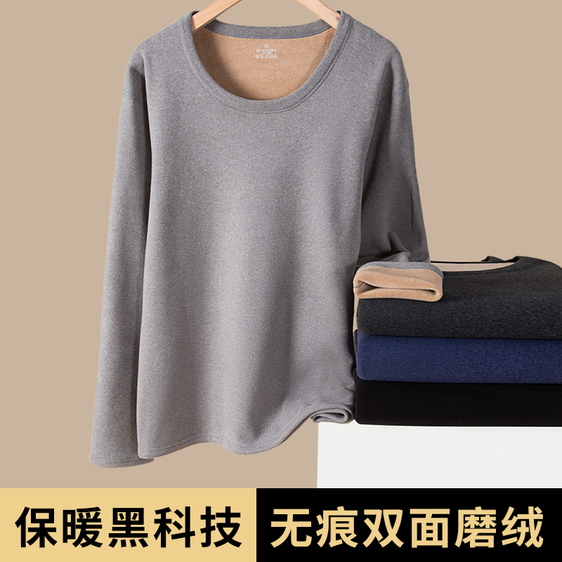 中老年保暖内衣女加厚加绒打底冬季男士爸爸妈妈防寒秋衣秋裤套装