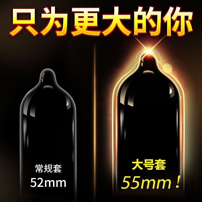 58mm大号避孕套男用加大特大码超大号56mm安全套超薄55mm加粗加长-图0