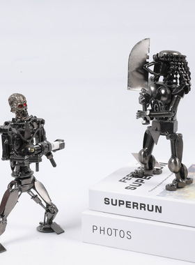 机器人模型儿童房摆件金属