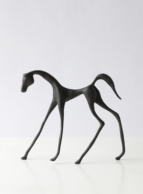 中式美学创意抽象马软装饰品摆件