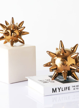 轻奢黑金艺术雕塑陶瓷花瓶装饰品