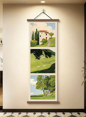 绿色治愈系风景装饰画入户玄关画