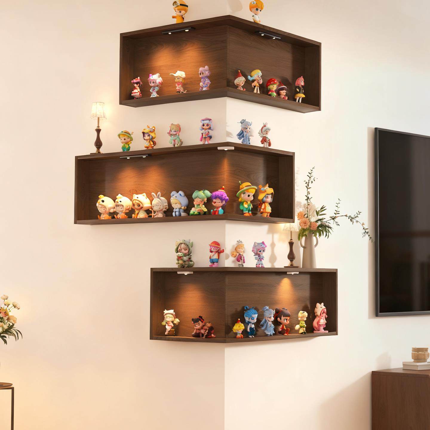 泡泡展示盒星星人阳角展示架转角收纳盲盒手办墙上陈列架潮玩拐角,淘宝优惠券,粉丝福利购,淘宝优惠卷