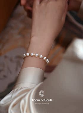 天然淡水巴洛克珍珠手链简约气质