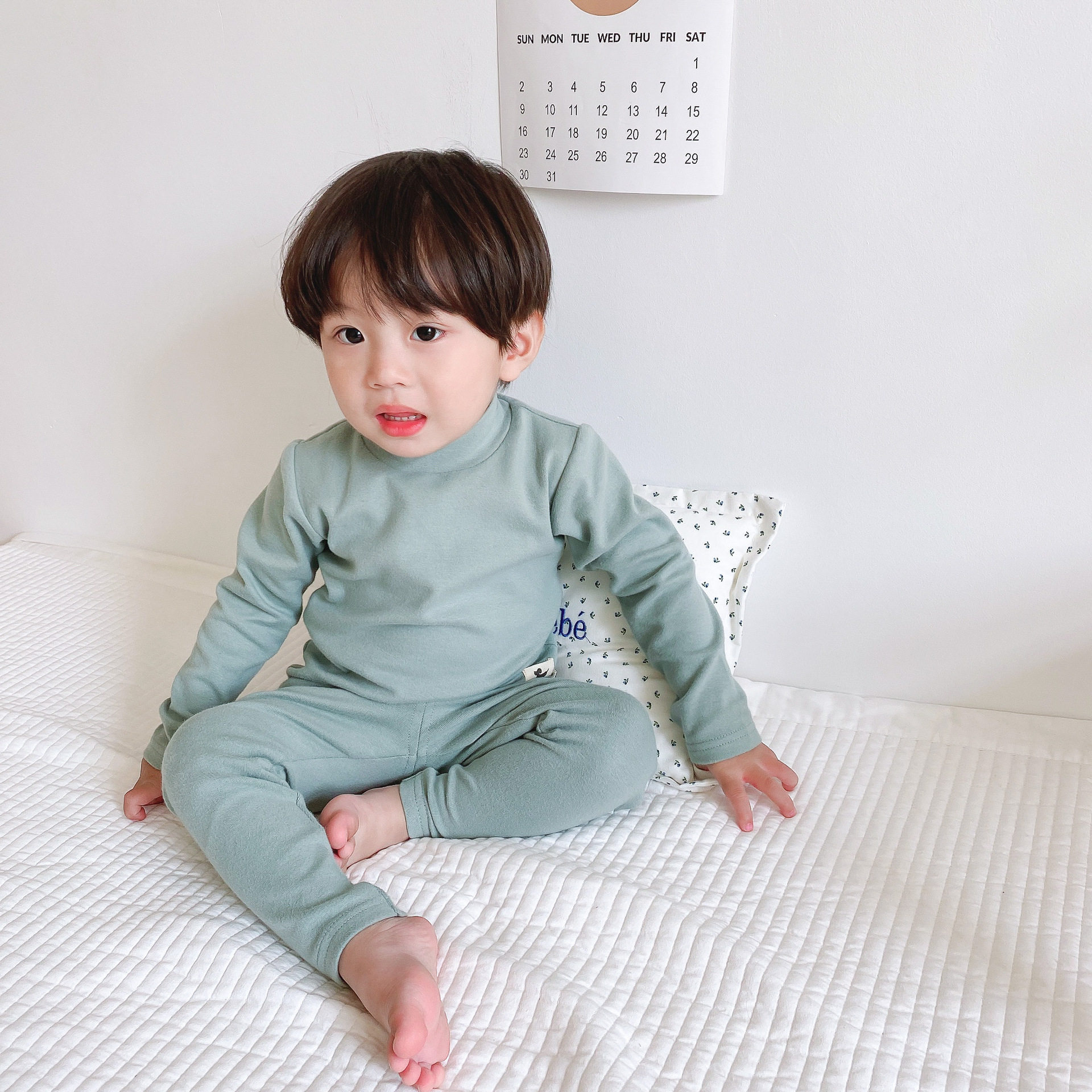 儿童秋衣秋裤男女童无骨保暖半高领内衣宝宝纯棉睡衣套装秋家居服,淘宝优惠券,粉丝福利购,淘宝优惠卷