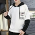 Áo len mùa thu nam trùm đầu phiên bản Hàn Quốc của xu hướng sinh viên hit màu áo hoodie nam rộng tay áo khoác mùa xuân và mùa thu - Áo len