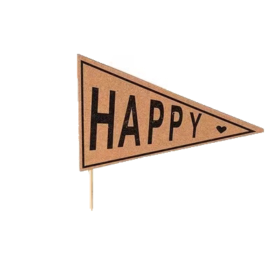 牛皮纸生日快乐插牌网红森系字牌小清新复古蛋糕装饰插件 - 图3