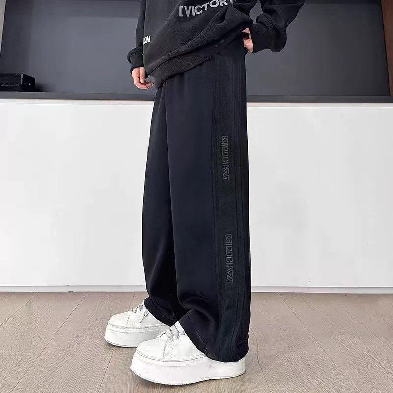 男童裤子秋冬加绒学生卫裤青少年潮流运动裤大童冬季直筒帅气长裤,淘宝优惠券,粉丝福利购,淘宝优惠卷