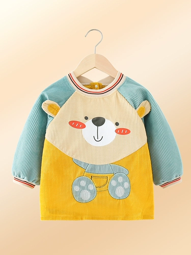 Детский водонепроницаемый фартук, нагрудник для еды для детского сада для мальчиков, анти-грязь, сзади на завязках