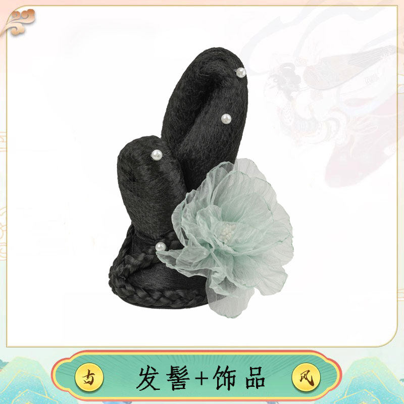 儿童古典舞演出假发头饰中国舞盘头发髻民族古风发饰汉服配饰发包,淘宝优惠券,粉丝福利购,淘宝优惠卷