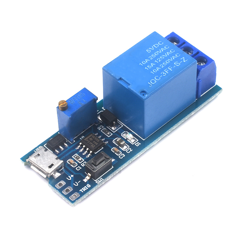 宽电压5V-30V触发延时继电器模块 定时器 延时导通/开关micro usb - 图0