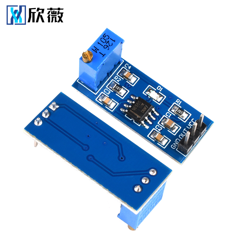 NE555脉冲发生器方波矩形波频率占空比信号发生器频率可调板模块