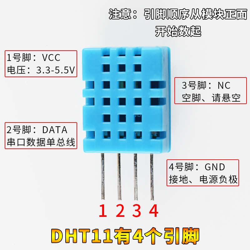 DHT11/22数字温湿度传感器SHT20探头单总线AM2320/2301A/2302模块-图1