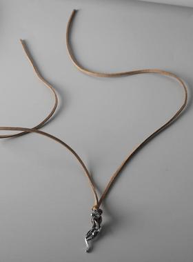 《做你的猫》新款项链欧美跨境复古可爱猫咪吊坠项链毛衣链配饰