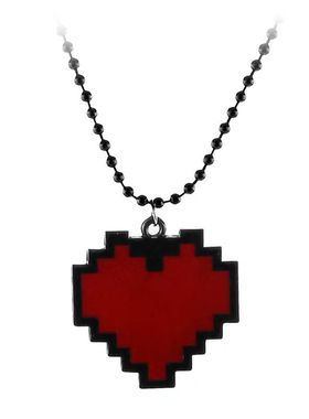 新款红色心形爱心吊坠 传说之下平面项链饰品