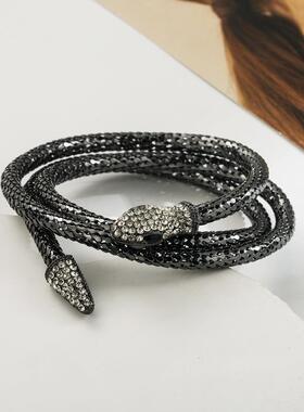 欧美新款个性创意另类蛇形镂空项链女潮酷街拍朋克个性嘻哈风项饰