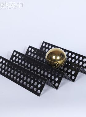 现代简约轻奢黑色折叠镂空网片屏风摆件样板房售楼处软装饰品摆设