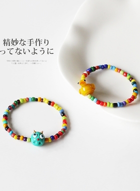 小怪兽手链抖音同款情侣手环