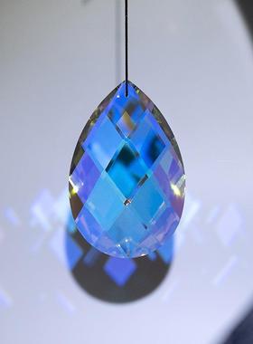 玻璃装饰太阳阳光捕手挂件水晶光影镀彩棱镜彩虹制造器网格水滴
