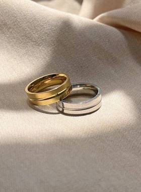 狂飙高启强同款戒指个性小众百搭男配饰时尚简约轻奢霸气素圈饰品