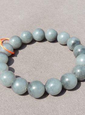 一方玉舍和田玉新疆 【青花籽料手串】12mm 聚宝盆圆珠手链