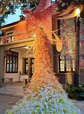 仿真凤凰户外大型花艺摆件