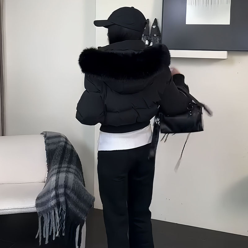 今年流行爆款毛领连帽白鸭绒收腰加厚短款羽绒服女冬季小棉袄外套,淘宝优惠券,粉丝福利购,淘宝优惠卷