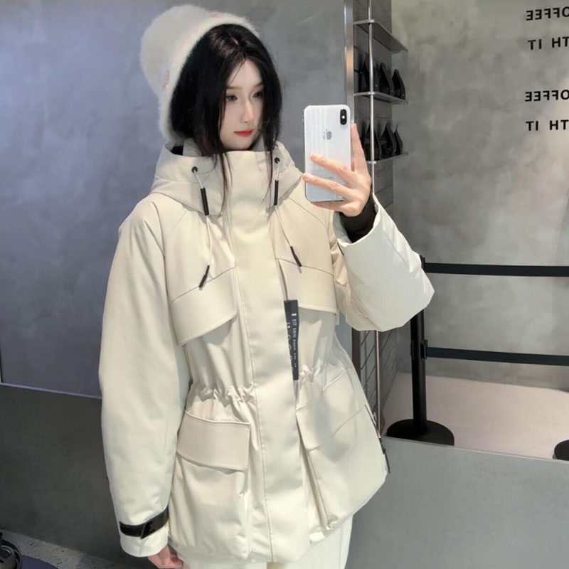 洋气小香风羽绒棉服女冬季高级感超好看工装棉袄oversize保暖外套 - 图2