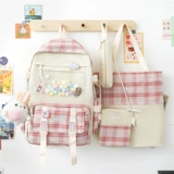 Ранец, сумка через плечо, свежий милый комплект, рюкзак, для средней школы