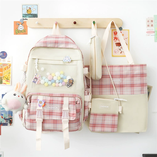 Ранец, сумка через плечо, свежий милый комплект, рюкзак, для средней школы