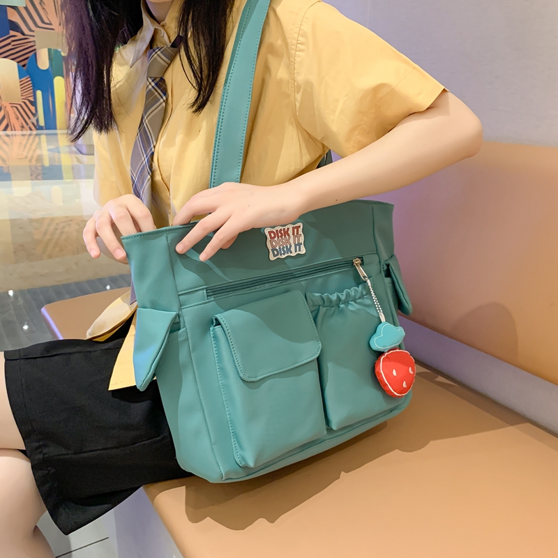 帆布包女士日系简约大容量拎单肩包 梦凡客女士包袋